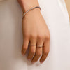 Oro Blanco de 14 Quilates Essential Bangle - 6