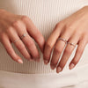 14 Karat White Gold with Diamonds Diamond Graduated Ring (0.17 ct) - 8
