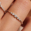 14 Karat White Gold with Diamonds Diamond Graduated Ring (0.17 ct) - 3