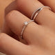 Four Prong Diamond Solitary Pavé Tapered Ring (0.20 ct)