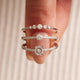 Four Prong Diamond Solitary Pavé Tapered Ring (0.20 ct)