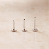 14 Karat Vitguld Hjärta Piercing - 8