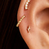 14 Karat Gold Beaded Cartilage Hoop Piercing (9mm) - 3
