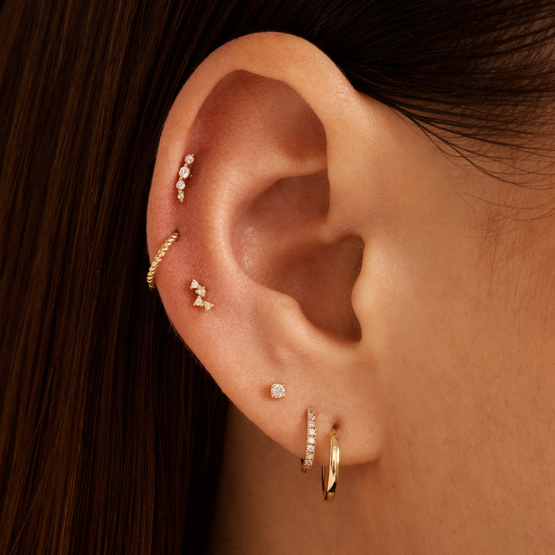 Mini Four Prong Diamond Piercing (0.03 ct)