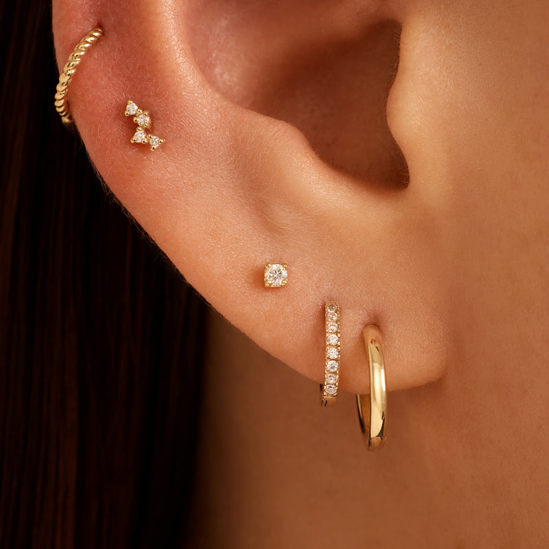 Mini Four Prong Diamond Piercing (0.03 ct)