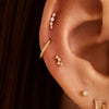 14 Karat Gold Twisted Cartilage Hoop Piercing (9mm) - 3