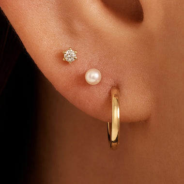 14 Karat Gold Pearl Piercing - 3