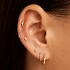Oro de 14 Quilates con Diamantes Diamond Baguette Piercing 0.05 ct - 4