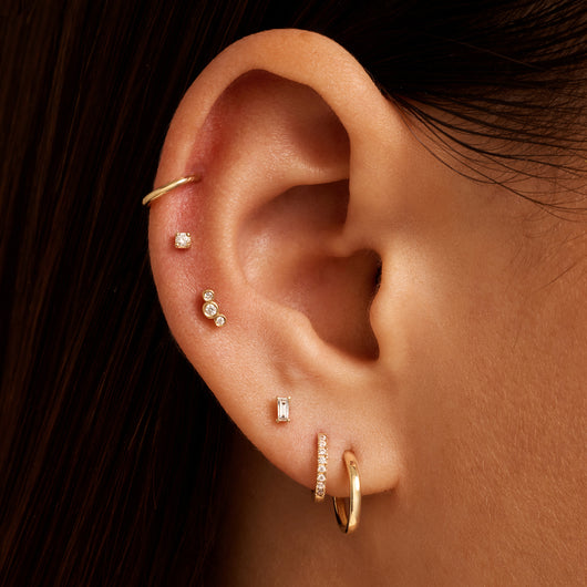 Small Cartilage Bar Earrings Small Stud Earring For Cartilage Petite Heart Sapphire Barbell Stud  Cartilage Earrings