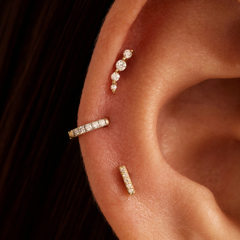 Diamond Threaded Curve Piercing (0.05 ct)