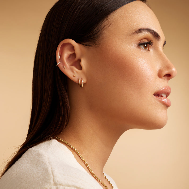 Cubic Zirconia Radiance Huggie Hoops (12 mm)