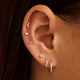 Diamant Geschwungener Piercing mit Zargenfassung (0.03 ct)