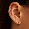 14 Karat Vitguld Hjärta Piercing - 2