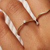14 Karat Gold with Diamond Three Prong Diamond Solitary Ring (0.06 ct) - 3