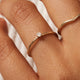Three Prong Diamond Solitary Ring (0.06 ct)