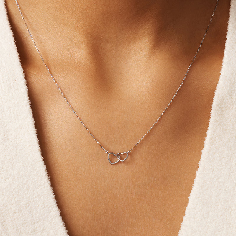 Linked Heart Pendant Necklace
