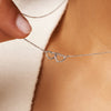 585er Weißgold Linked Heart Pendant Necklace - 3