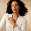 Oro Blanco de 14 Quilates Linked Heart Set - 2