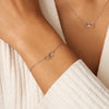 14 Karat White Gold Linked Heart Set - 10