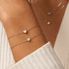 14 Karat White Gold Round Cut Cubic Zirconia Bracelet - 4