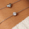 14 Karat White Gold Round Cut Cubic Zirconia Bracelet - 3
