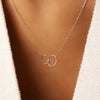 585er Weißgold Linked Infinity Pendant Necklace - 4
