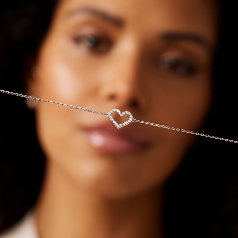 Pavé Zirconia Open Hearts Set