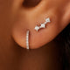 Pavé Cubic Zirconia Small Huggie Hoops (10mm)