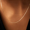 Oro de 14 Quilates Thin Snake Chain Necklace - 3