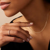 Oro de 14 Quilates Thin Snake Chain Necklace - 5