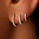 Pavé Diamond Mini Huggie Hoops (8mm) (0.05 ct)