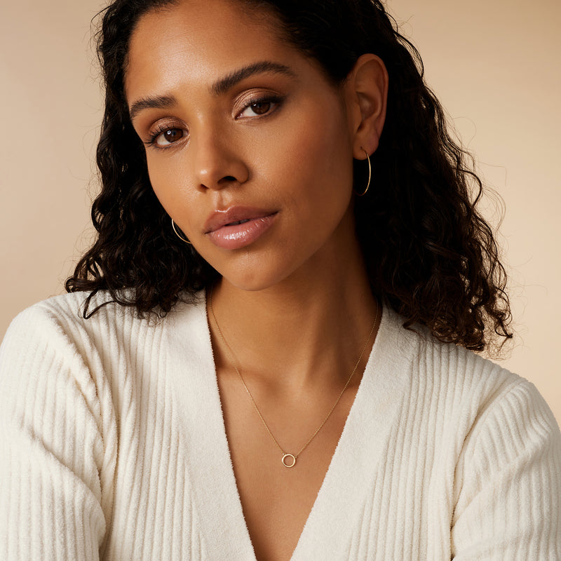 Kreis Anhänger Halskette