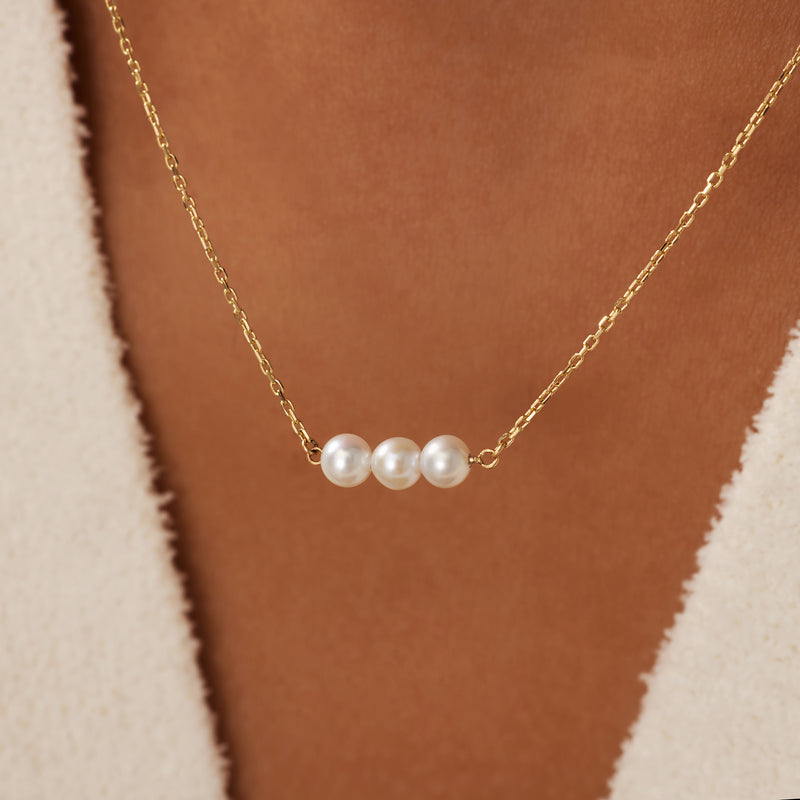 Threaded Pearl Necklace