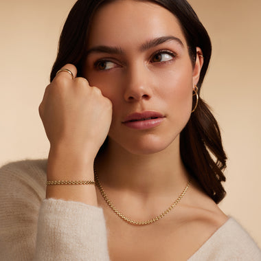 14 Karat Guld Timepiece Kæde Armbånd - 6