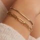 Pulsera de Eslabones Paperclip Duo