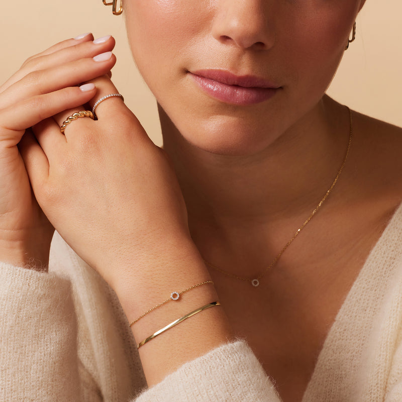 Diamond Open Halo Bracelet (0.03 ct)
