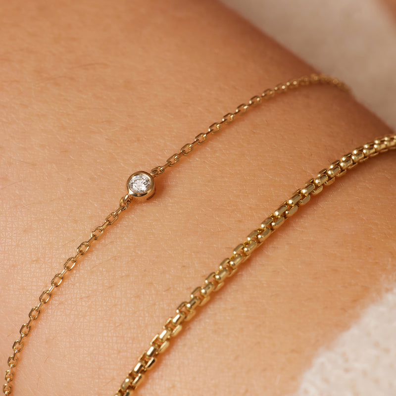 Bezel Set Diamond Bracelet (0.03 ct)