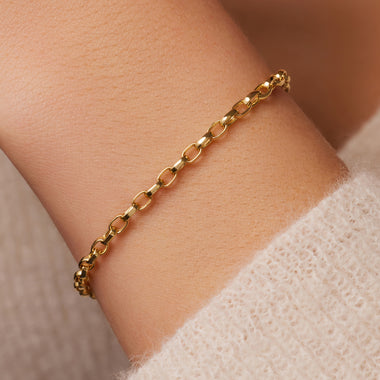 14 Karaat Goud Bold Anchor Chain Bracelet - 2