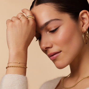 14 Karat Gold with Diamond Diamond Bracelet (0.05 ct) - 7