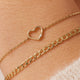 Pulsera de Corazón Abierto con Diamante (0.01 ct)
