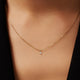 Six Prong Diamond Linked Pendant Necklace (0.07 ct)