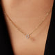 Collar con Colgante de Halo Abierto y Diamante (0.03 ct)