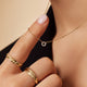 Collar con Colgante de Halo Abierto y Diamante (0.03 ct)