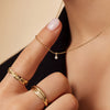 Oro de 14 Quilates con Diamante Six Prong Diamond Linked Pendant Necklace (0.07 ct) - 2