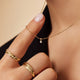 Six Prong Diamond Linked Pendant Necklace (0.07 ct)