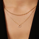 Pavé Cubic Zirconia Linked Open Heart Pendant Necklace