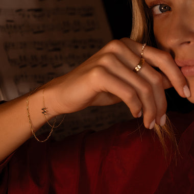 Or 14 Carats Bracelet Lettres Initiales Essential - 6