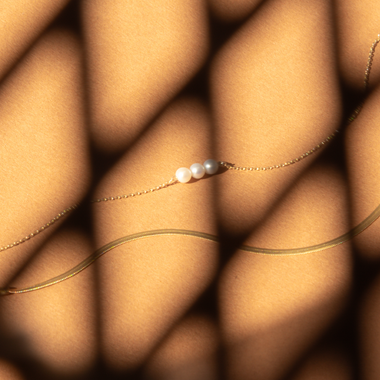 14 Karat Gold Threaded Pearl Bracelet - 6