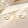 585er Gold Mond Ohrstecker - 9