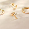 585er Gold Mond Ohrstecker - 8